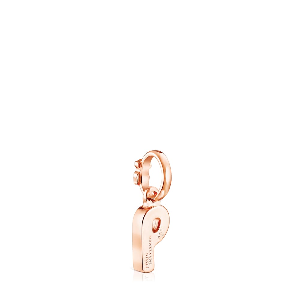 Rose 18K gold vermeil Numbers number 9 Pendant