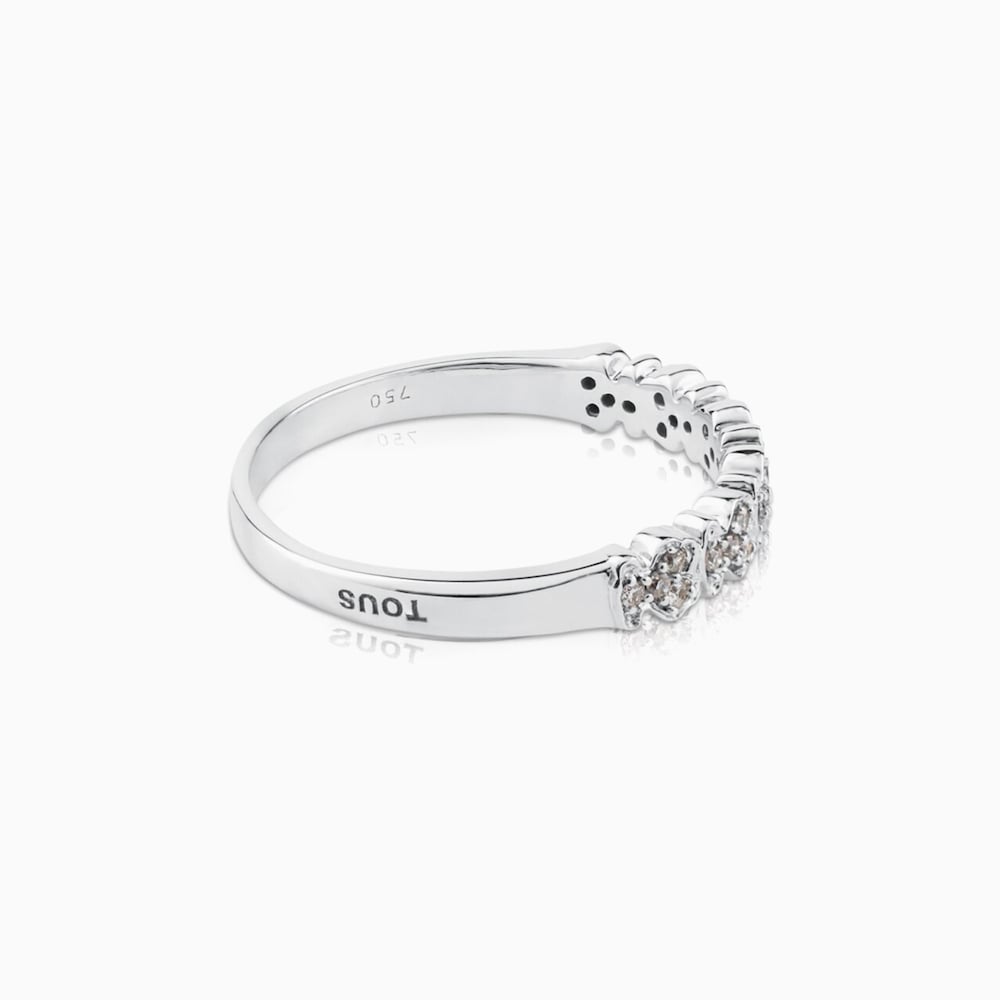 Anillo Fancy de Oro blanco con Diamantes