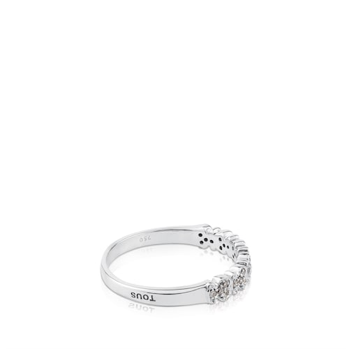 Anillo de oro blanco con diamantes motivos oso Fancy