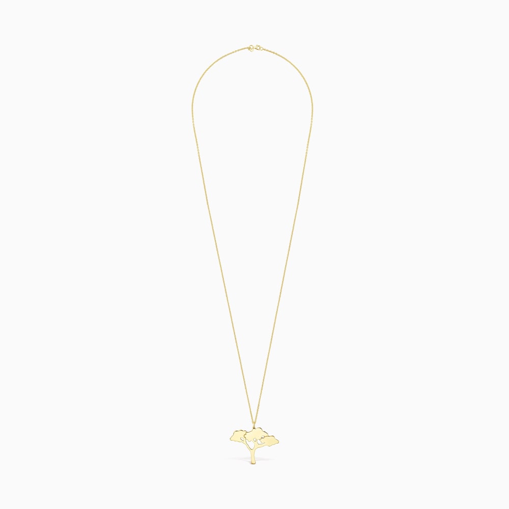 Colar comprido Save &aacute;rvore em Prata Vermeil