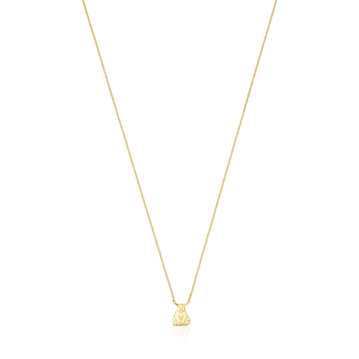 K Gold Vermeil Save Bear Necklace