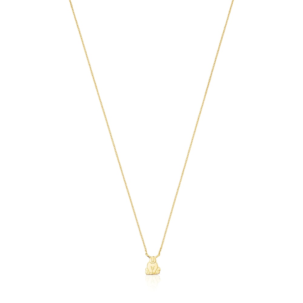 18K gold vermeil Save bear Necklace