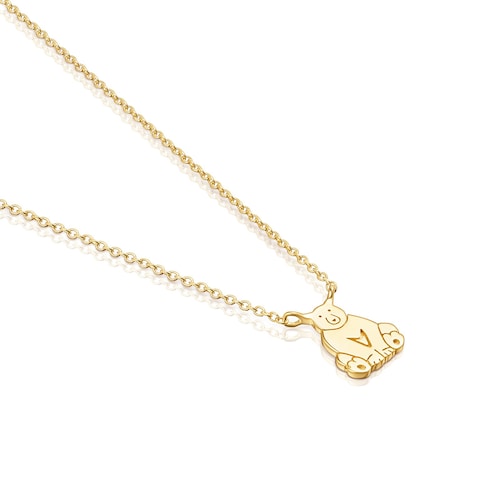 Silver Vermeil Save bear Necklace