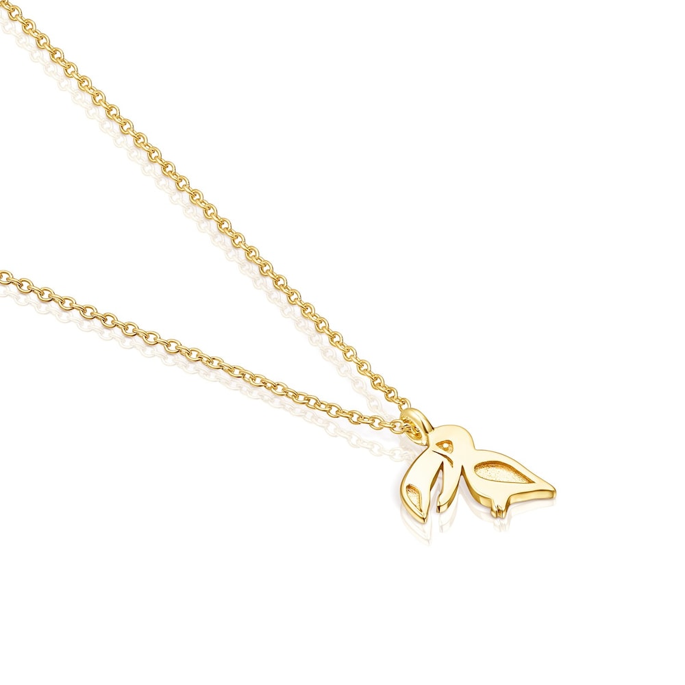 Collar Save tuc&aacute;n con ba&ntilde;o de oro 18 kt sobre plata