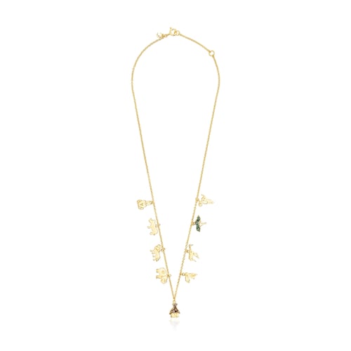 Colar Save em Prata Vermeil e Pedras Preciosas