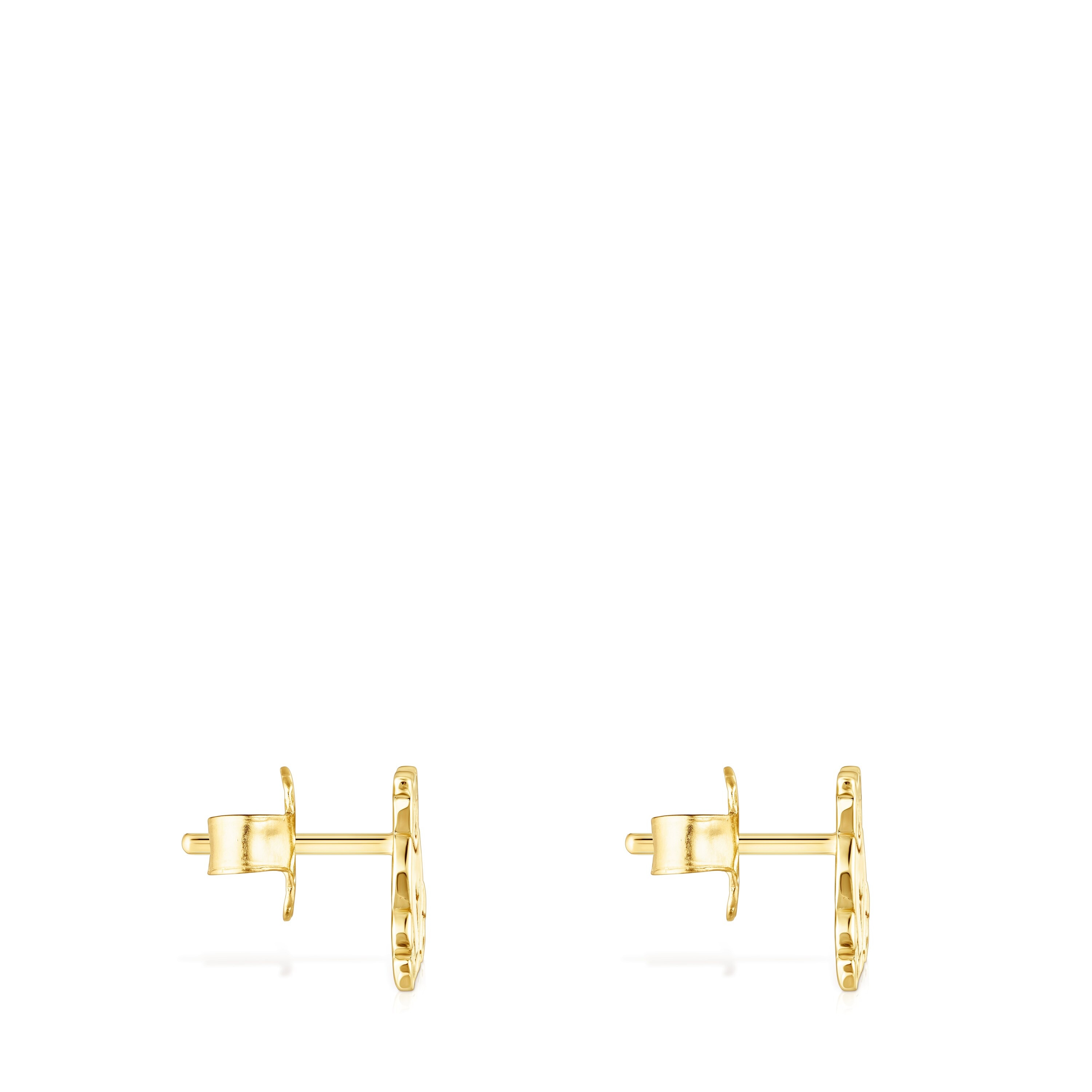 Pendientes oso con baño de oro 18 kt sobre plata Save