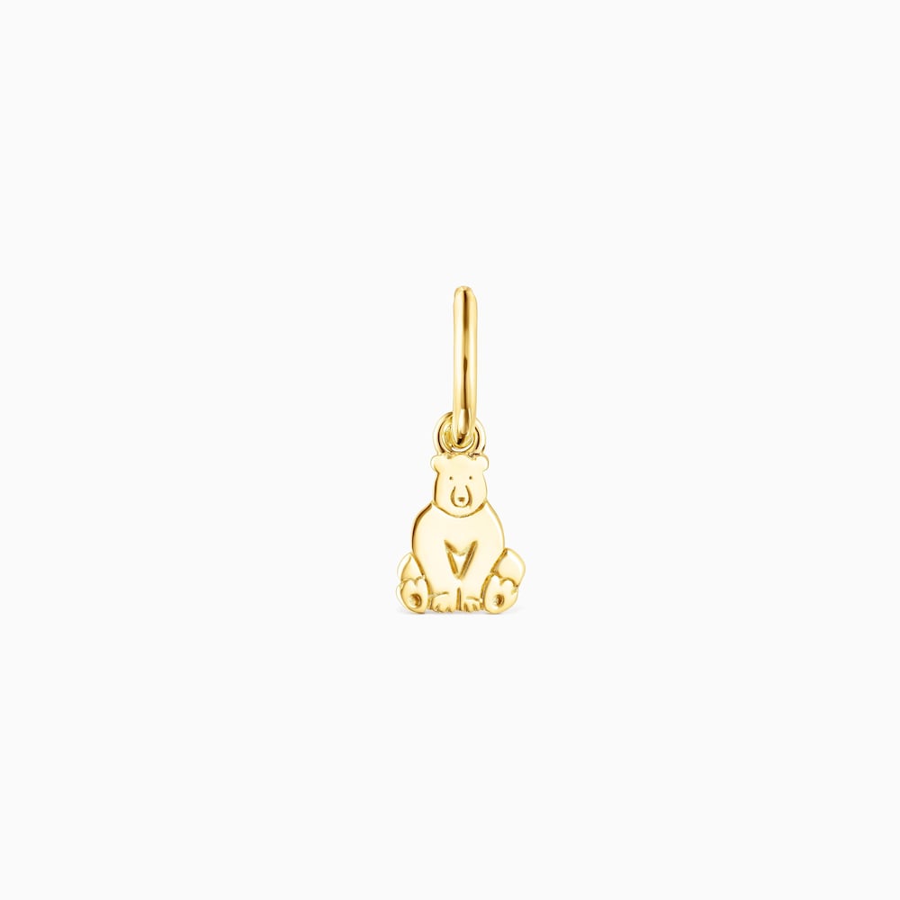 18K gold vermeil Save bear 1/2 Earring