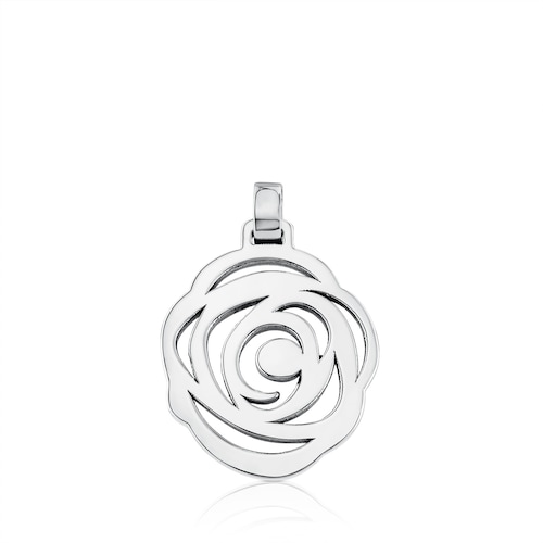 Dije Rosa de Abril de plata