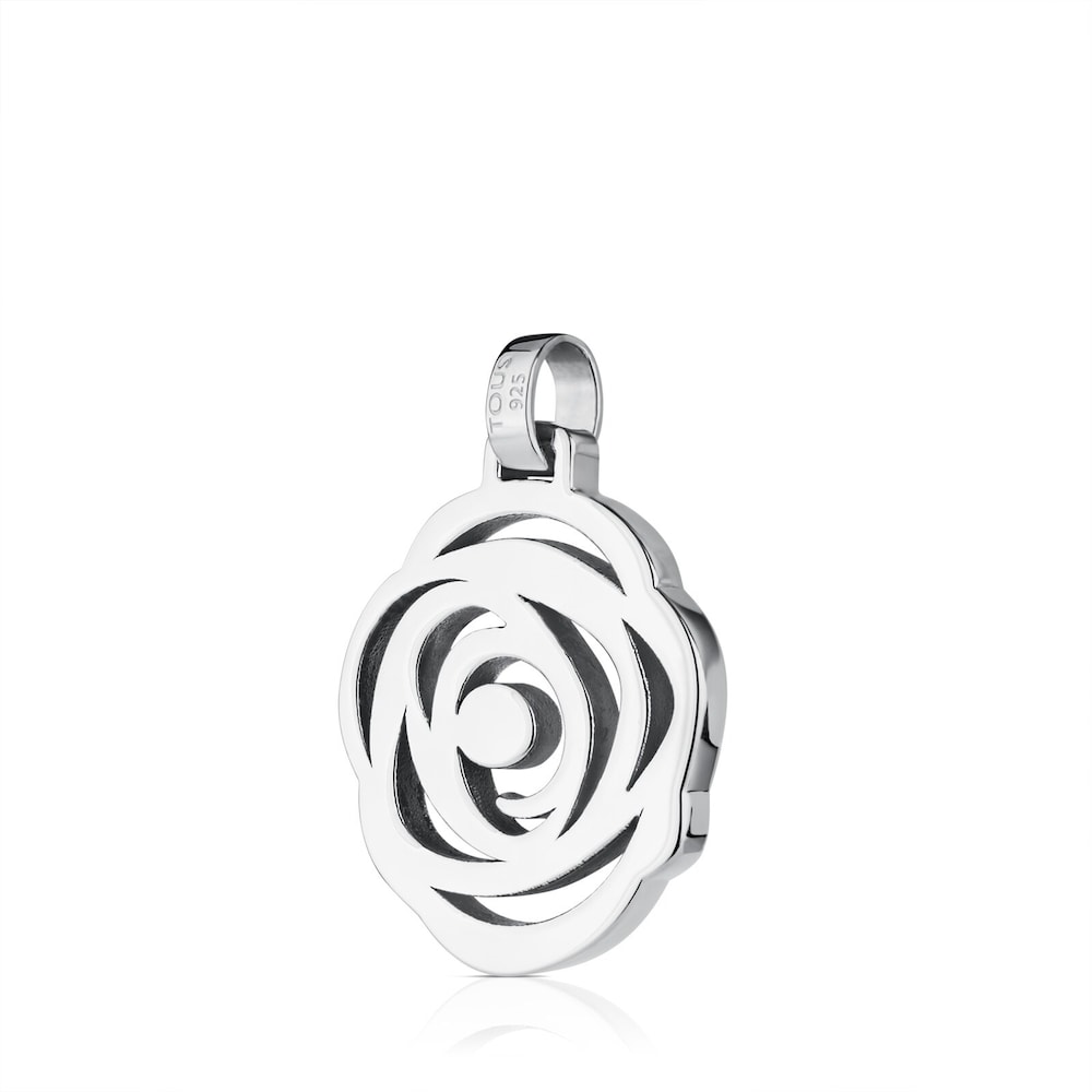 Dije Rosa de Abril de plata