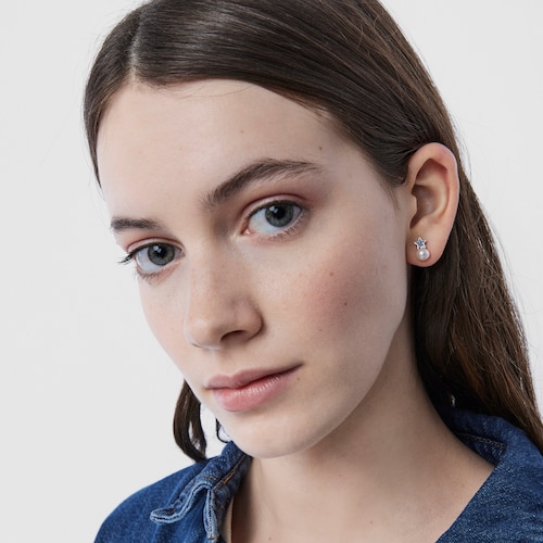 Silver Puppies star Earrings with Pearl