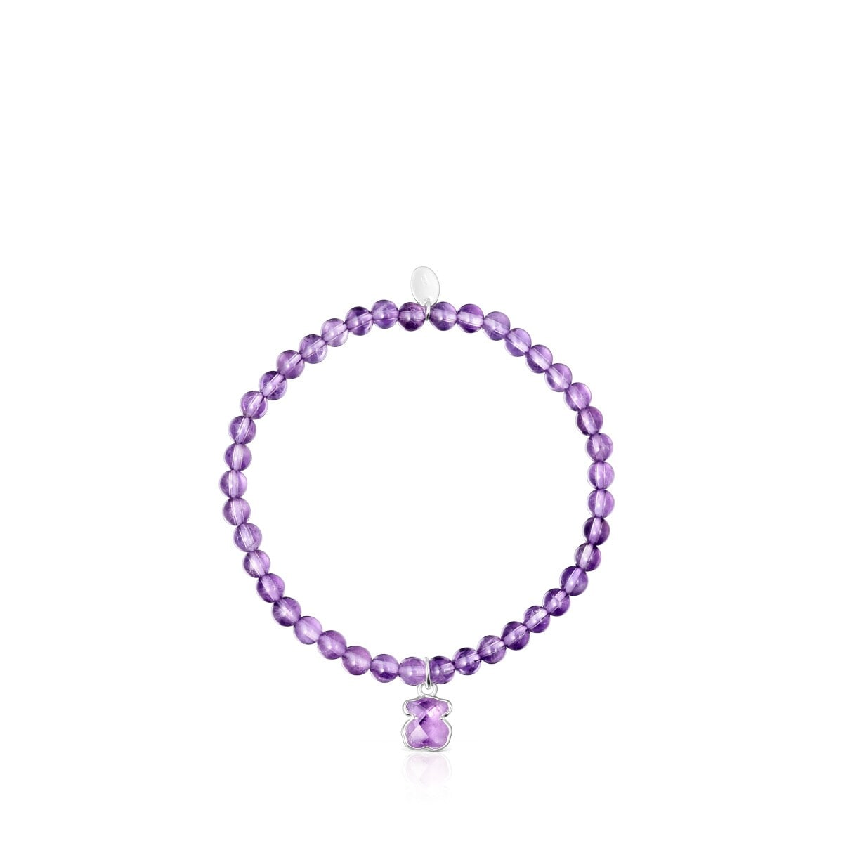 Silver and Amethyst Icon Color Bracelet