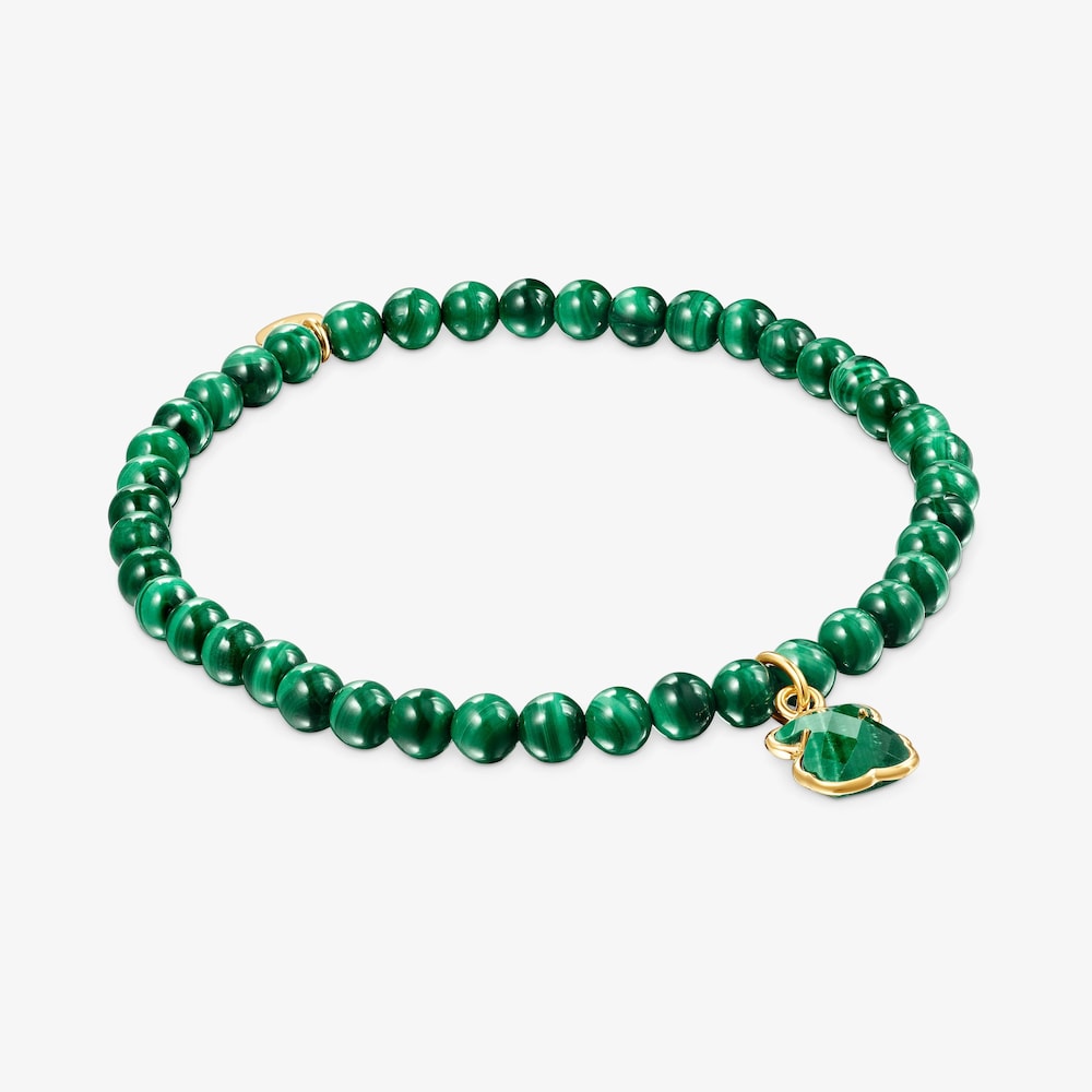18K gold vermeil and Malachite Icon Color Bracelet
