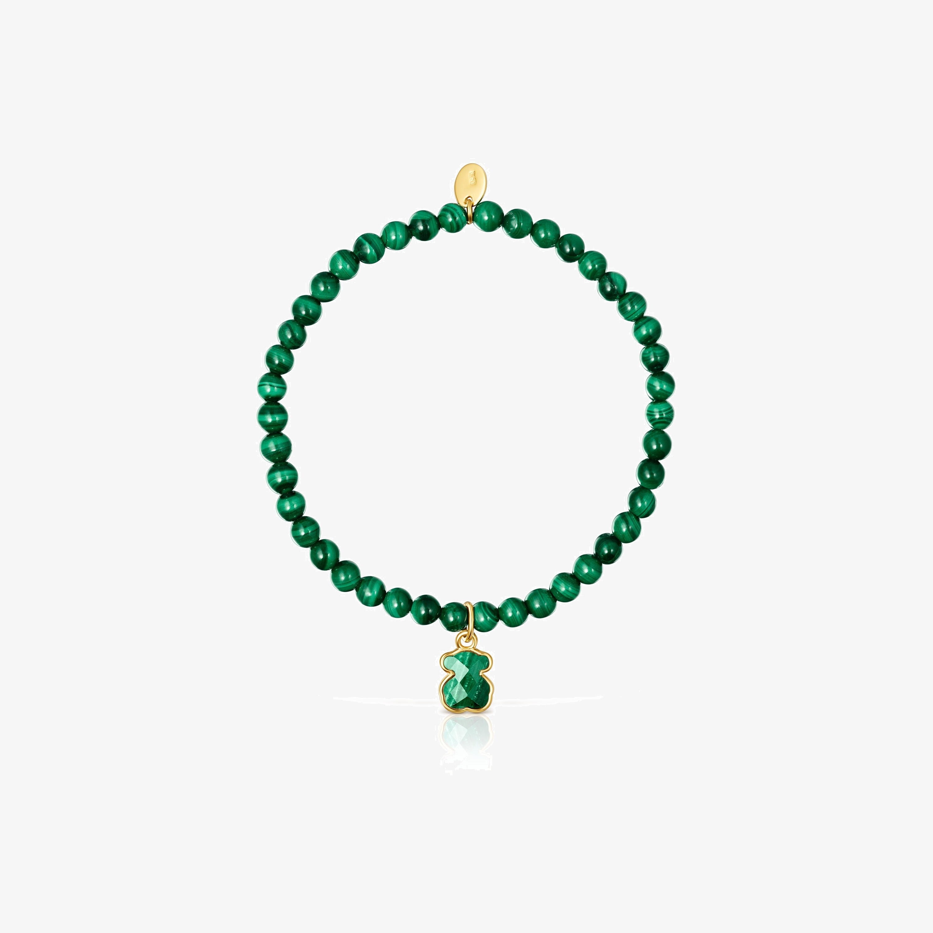 18K gold vermeil and Malachite Icon Color Bracelet