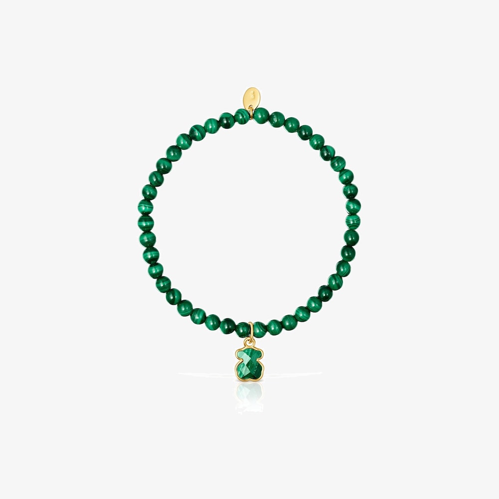 18K gold vermeil and Malachite Icon Color Bracelet