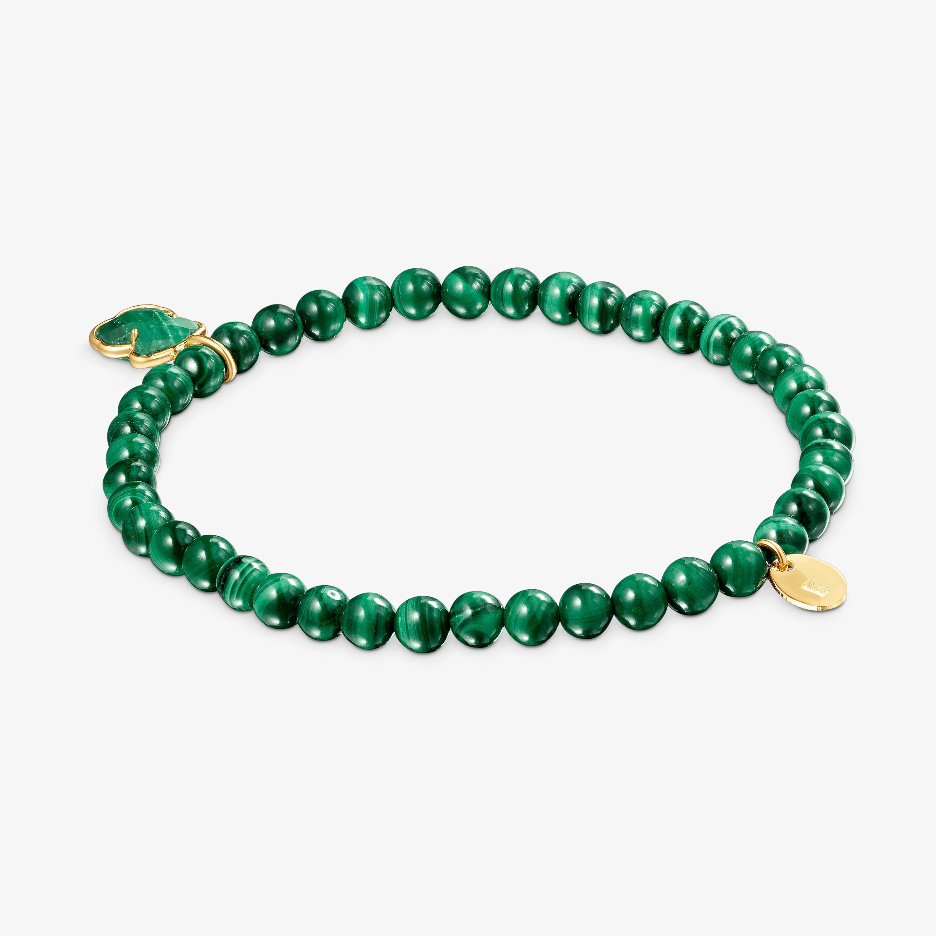 18K gold vermeil and Malachite Icon Color Bracelet