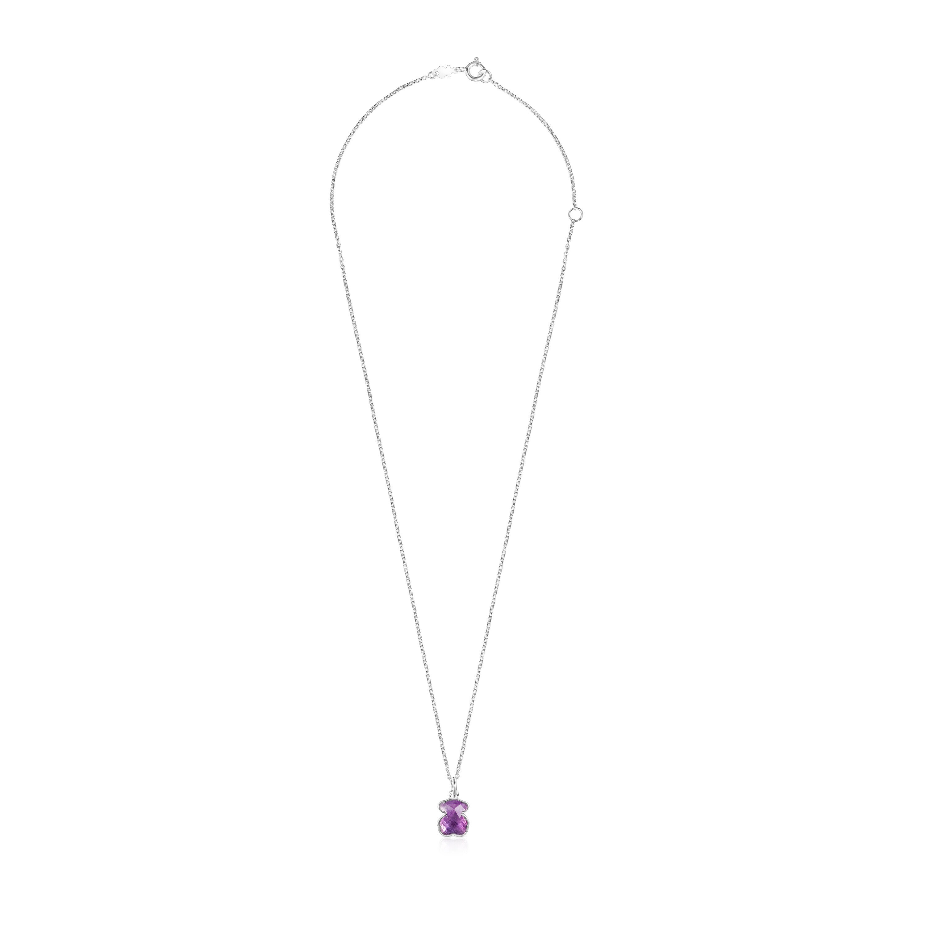 [PRIMAUTE] 韓国☆SILVER925☆CANDY STONE NECKLACE 全4色 Citrine Birthstone Necklace Sterling Silver 18