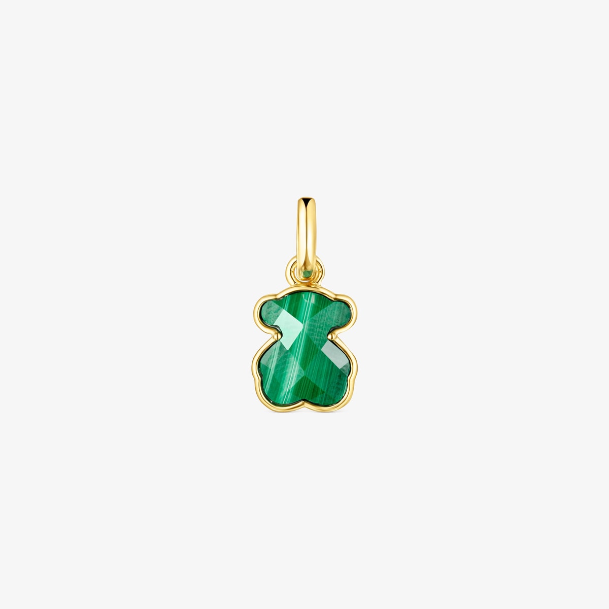 Tous - Colgante Con Baño De Oro 18 Kt Sobre Plata Y Malaquita Icon Color - Verde