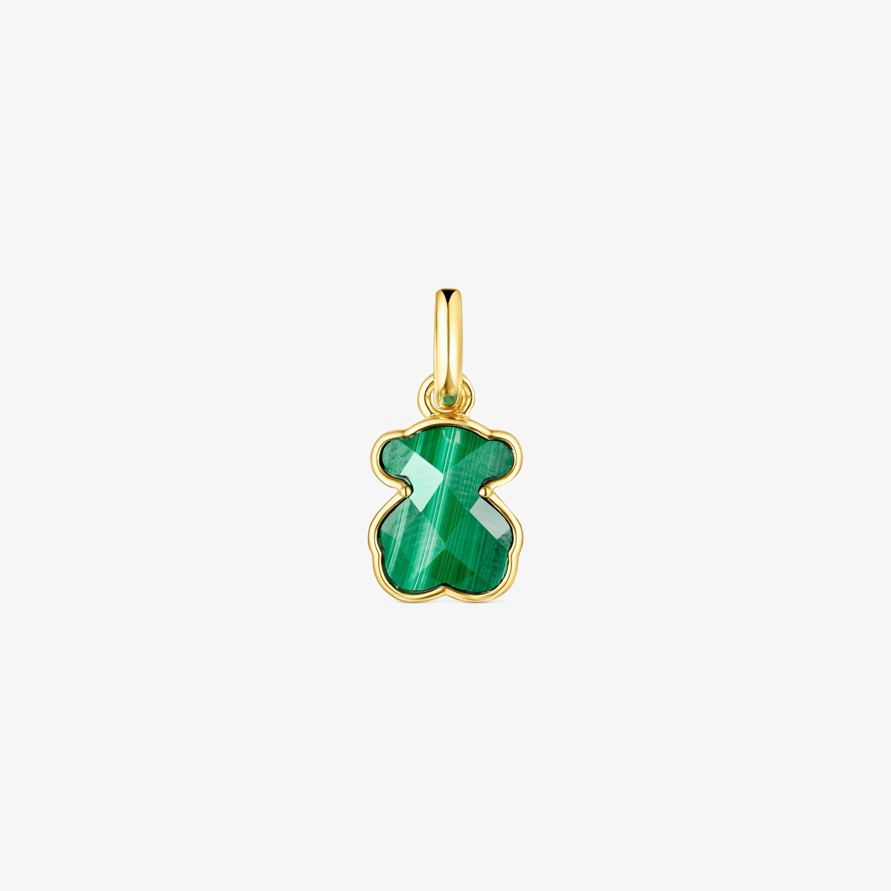 18K gold vermeil and Malachite Icon Color Pendant