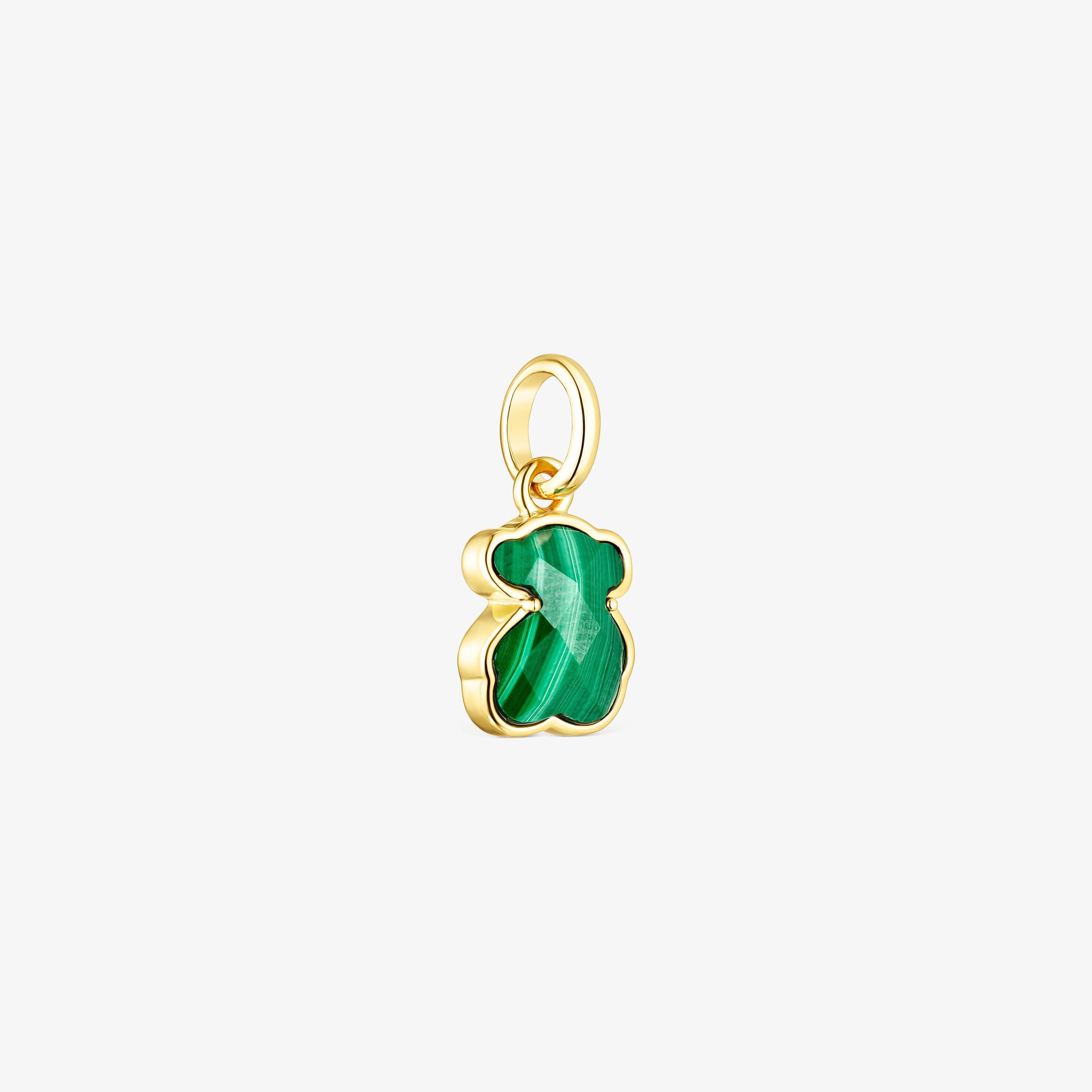 18K gold vermeil and Malachite Icon Color Pendant