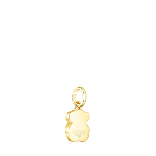 Colgante con baño de oro 18 kt sobre plata y malaquita Icon Color