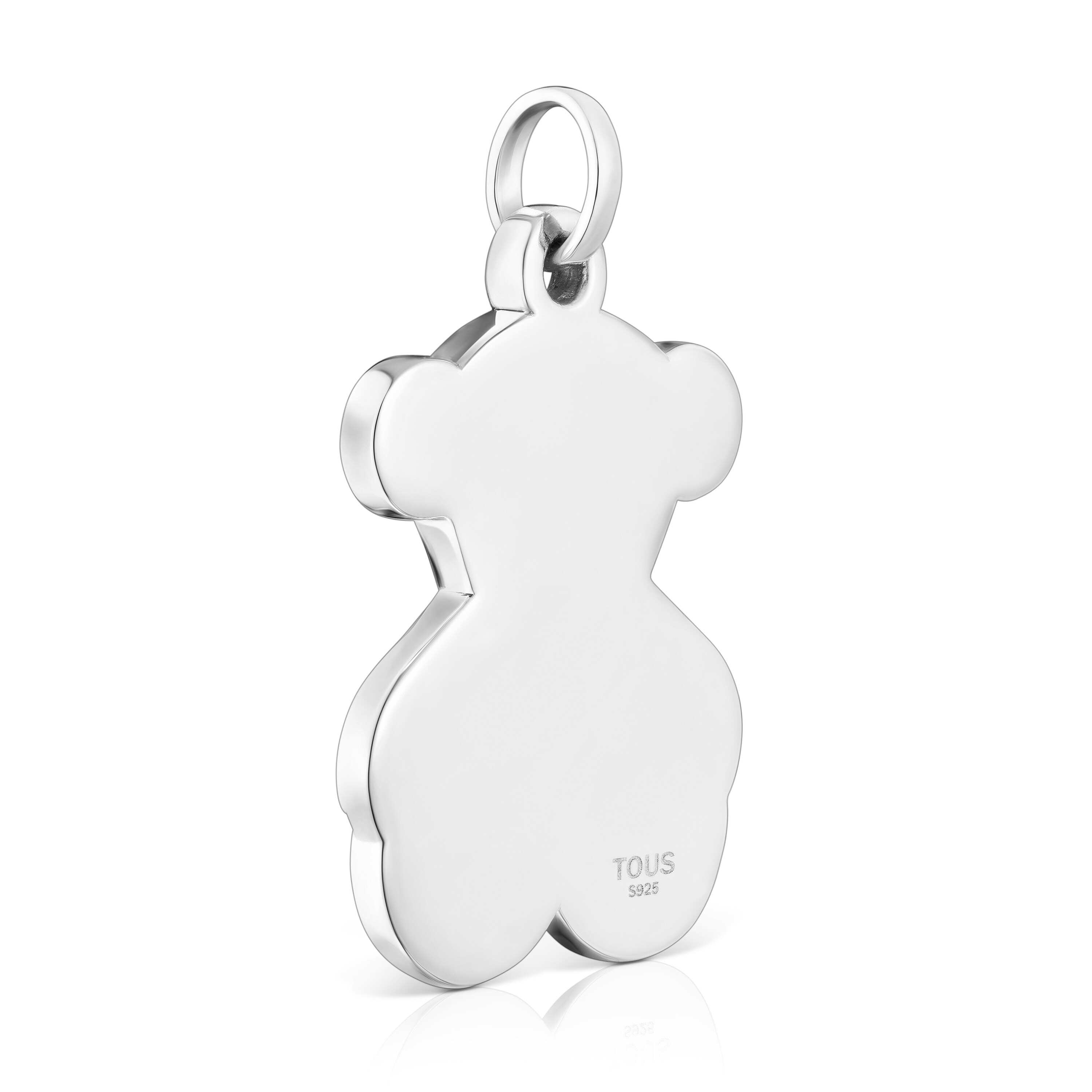 Large Silver Sweet Dolls bear Pendant