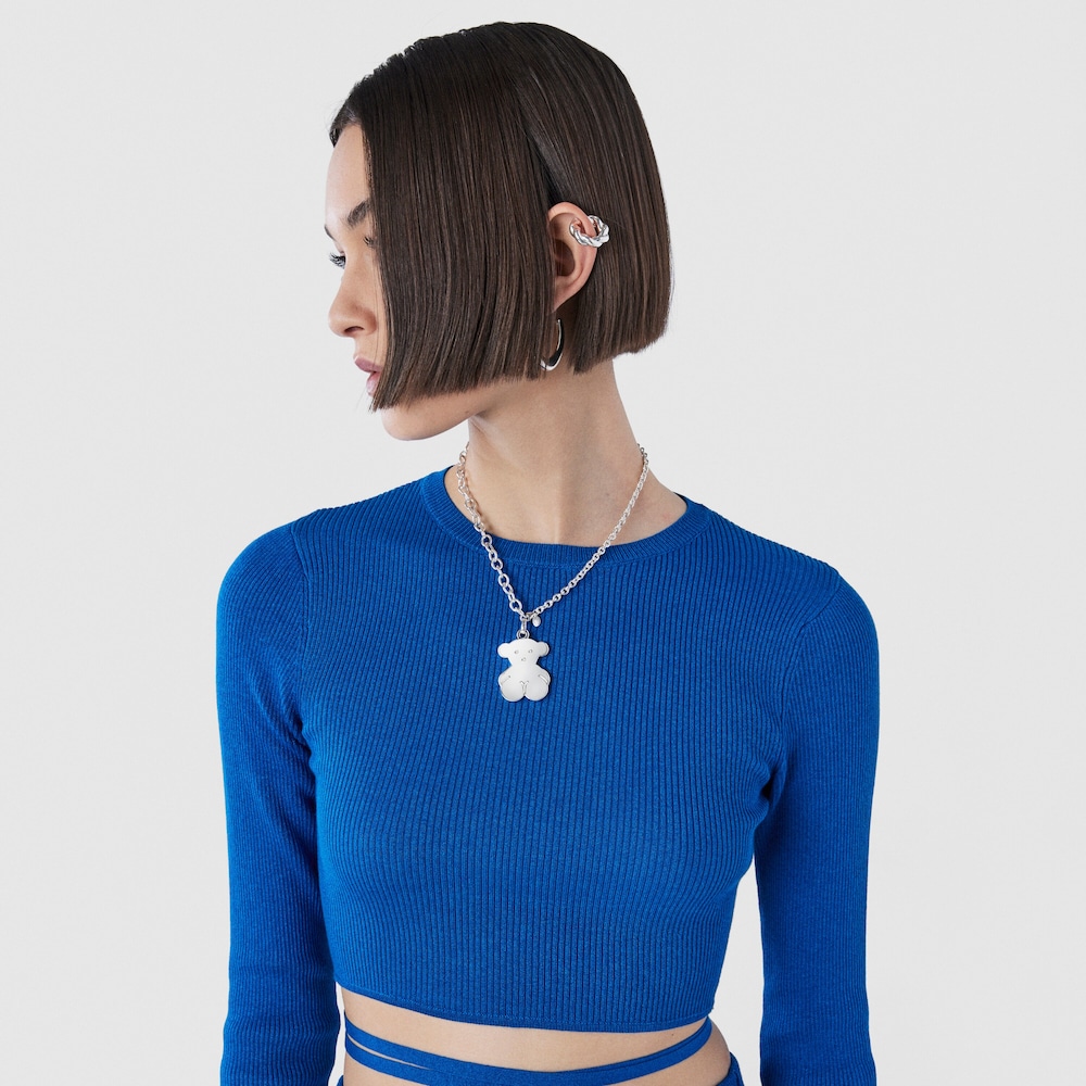 Colgante grande oso de plata Sweet Dolls