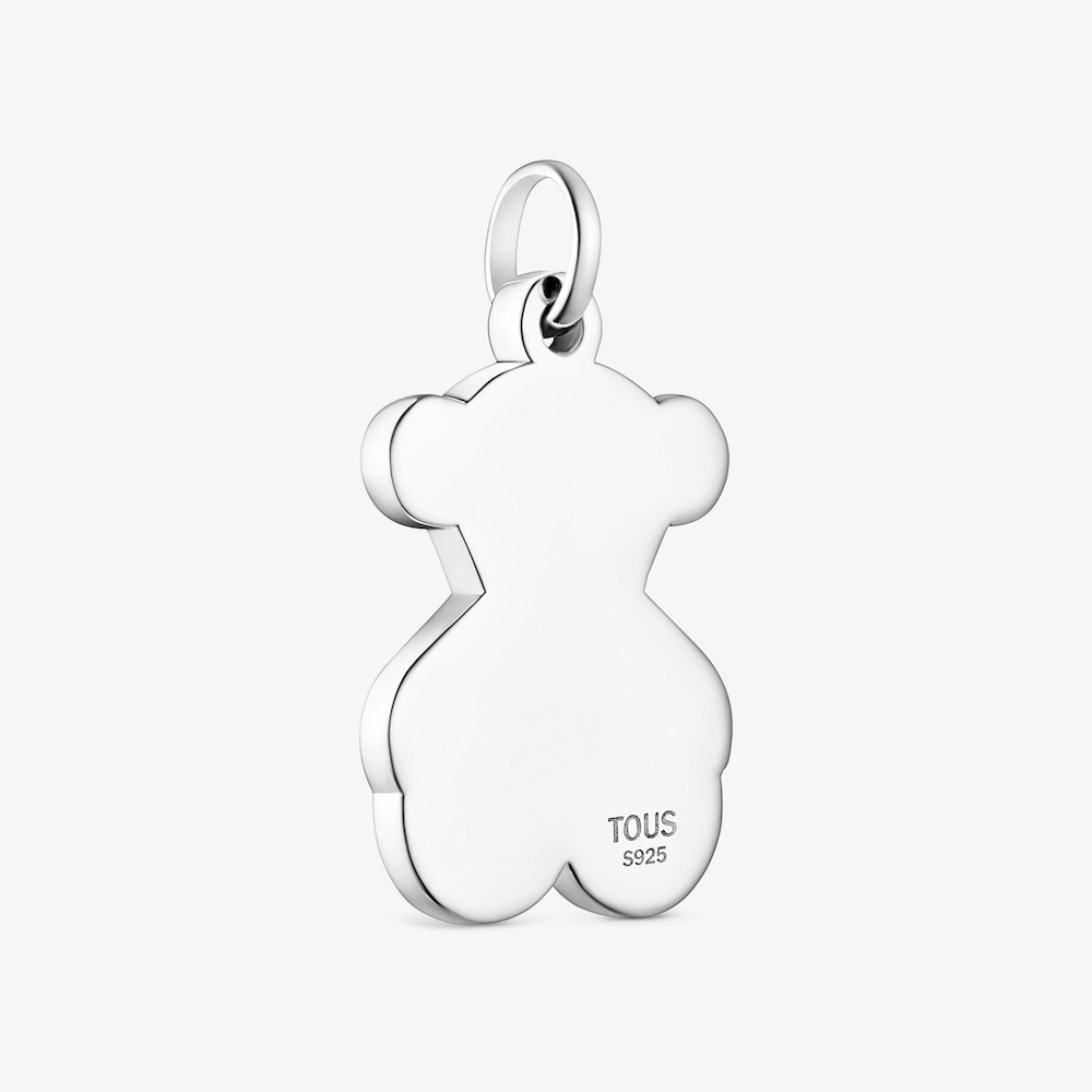 Středně velk&yacute; stř&iacute;brn&yacute; Př&iacute;věsek Sweet Dolls s&nbsp;medv&iacute;dkem