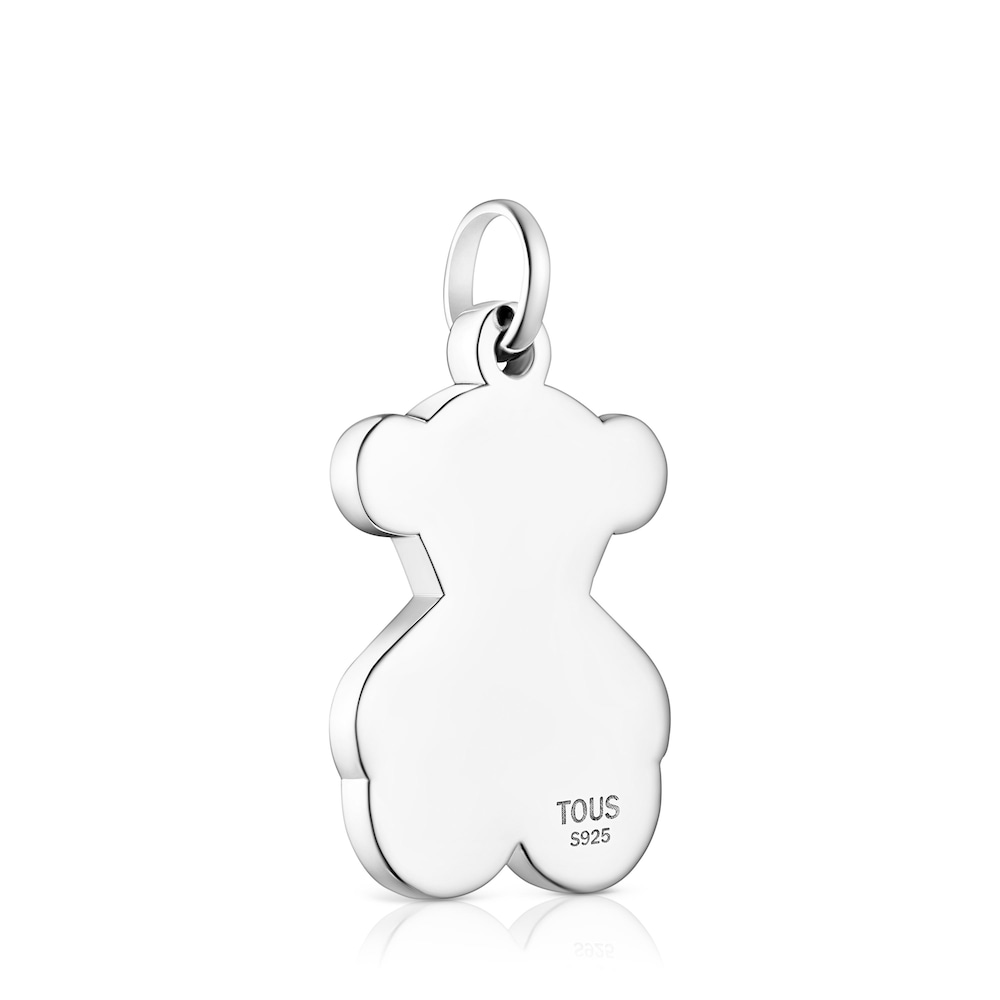 Medium Silver Sweet Dolls bear Pendant