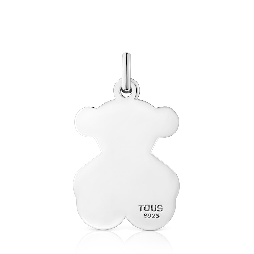Medium Silver Sweet Dolls bear Pendant