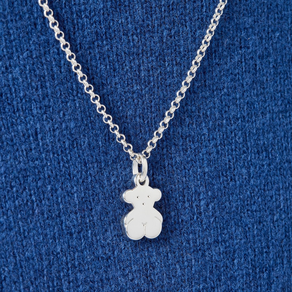 Small Silver Sweet Dolls bear Pendant image number 6
