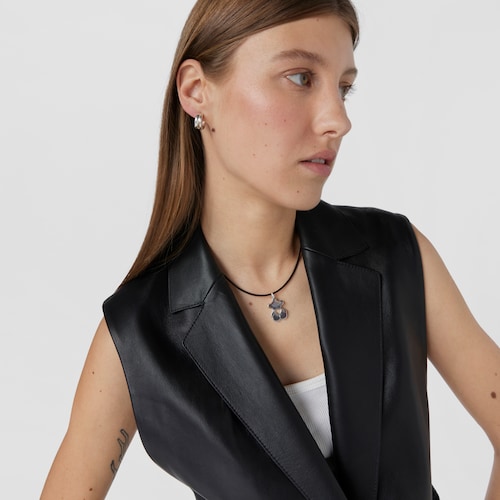 Pingente Sweet Dolls urso-coração em Prata