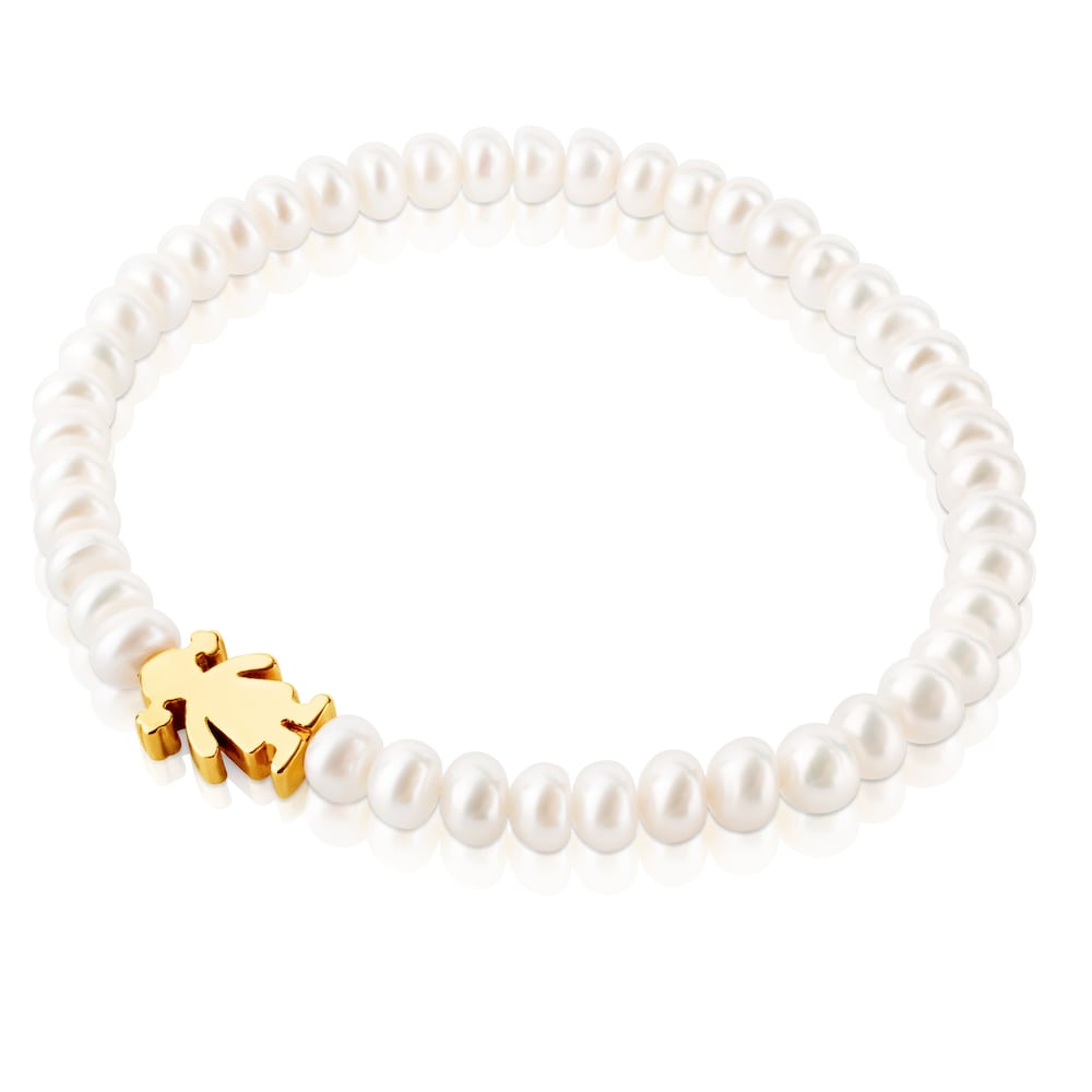 Pulsera niña de oro y perlas cultivadas Sweet Dolls Pulsera niña de oro y perlas cultivadas Sweet Dolls