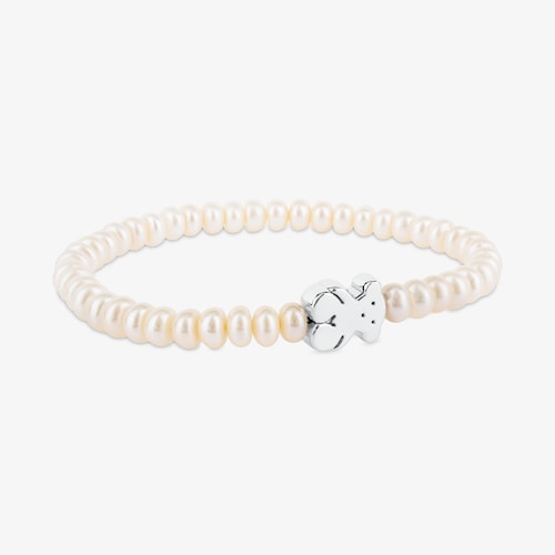Pulsera Sweet Dolls oso de perlas y plata