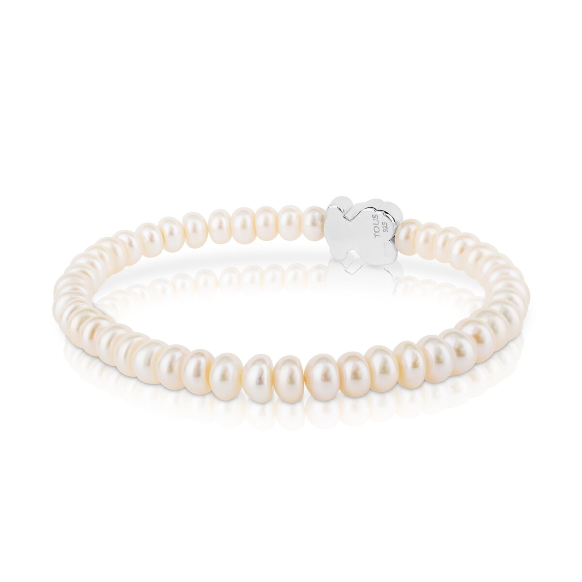 TOUS Sweet Dolls bear Bracelet with pearls and Silver Bear motif