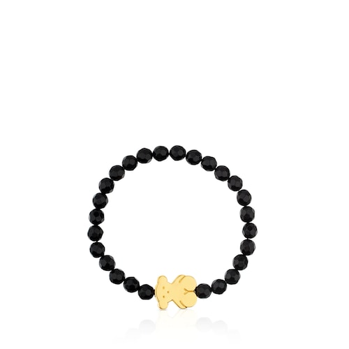 Pulsera con baño de oro 18 kt sobre plata y ónix Sweet Dolls