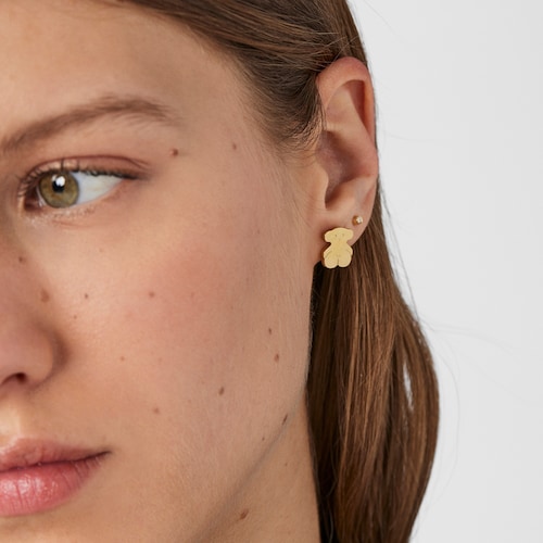 Silver Vermeil Sweet Dolls bear Earrings
