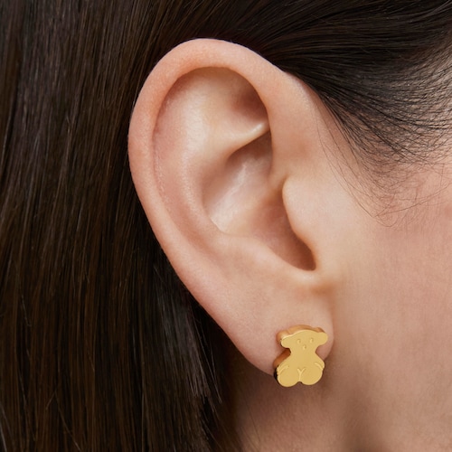 Silver Vermeil Sweet Dolls bear Earrings