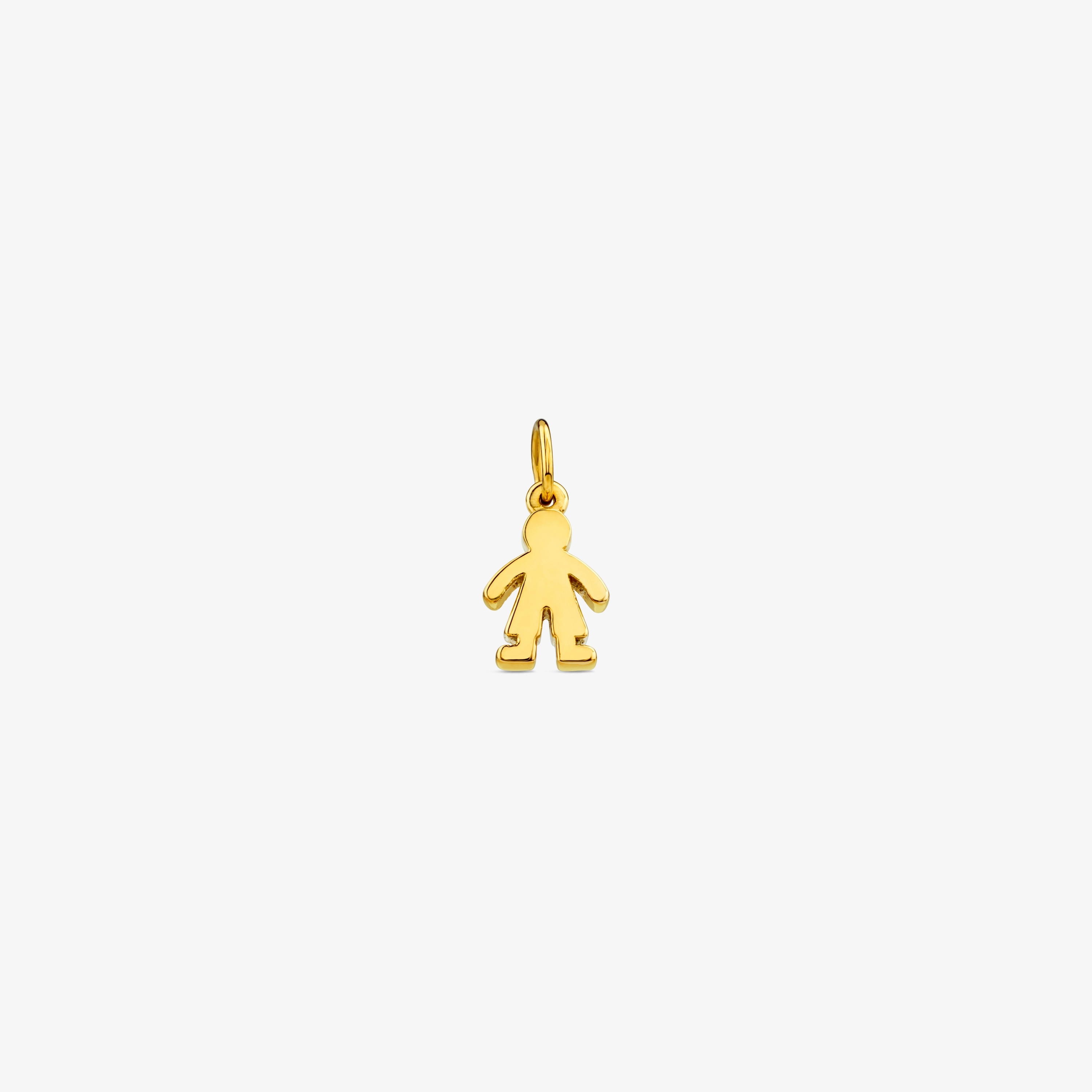 18K solid gold Sweet Dolls Pendant Boy motif
