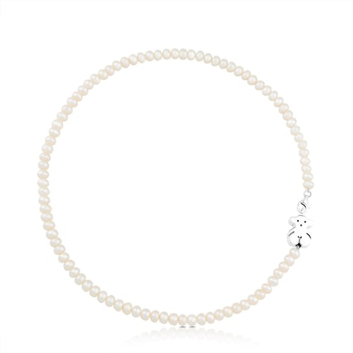 Pearl Sweet Dolls Necklace with Silver