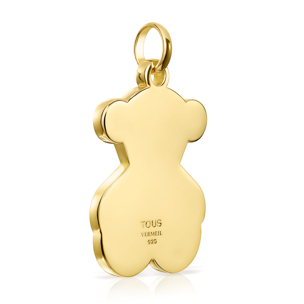 Colgante grande oso con baño de oro 18 kt sobre plata Sweet Dolls Colgante grande oso con baño de oro 18 kt sobre plata Sweet Dolls