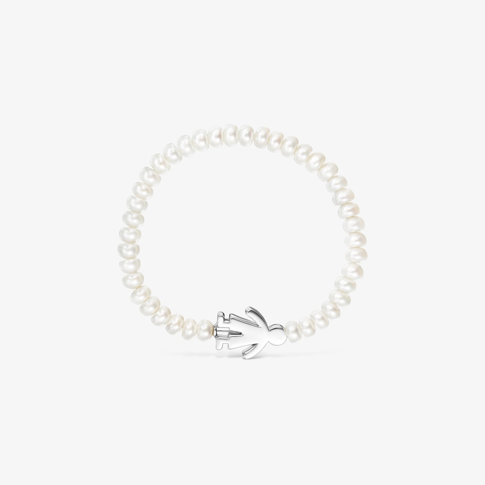 Pulsera ni&ntilde;o de perlas y plata Sweet Dolls