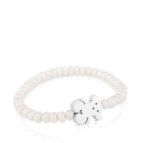 Pearls TOUS Sweet Dolls Bracelet with Silver Bear motif