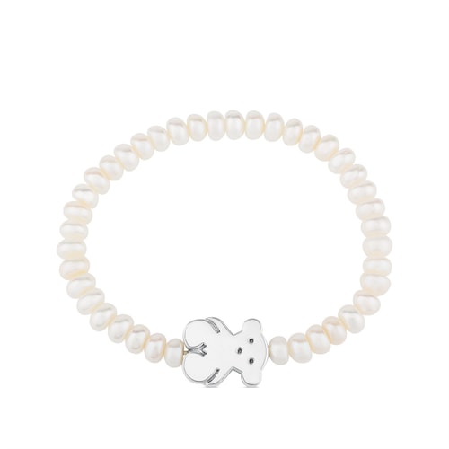 Pearls TOUS Sweet Dolls Bracelet with Silver Bear motif