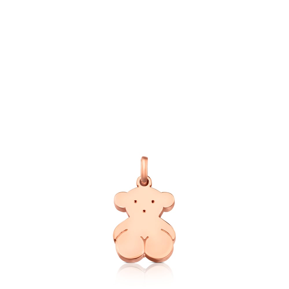 Medium Rose Silver Vermeil Sweet Dolls bear Pendant