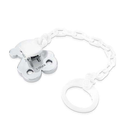 Strieborný klip na cumlík TOUS Sweet Dolls s medvedíkom