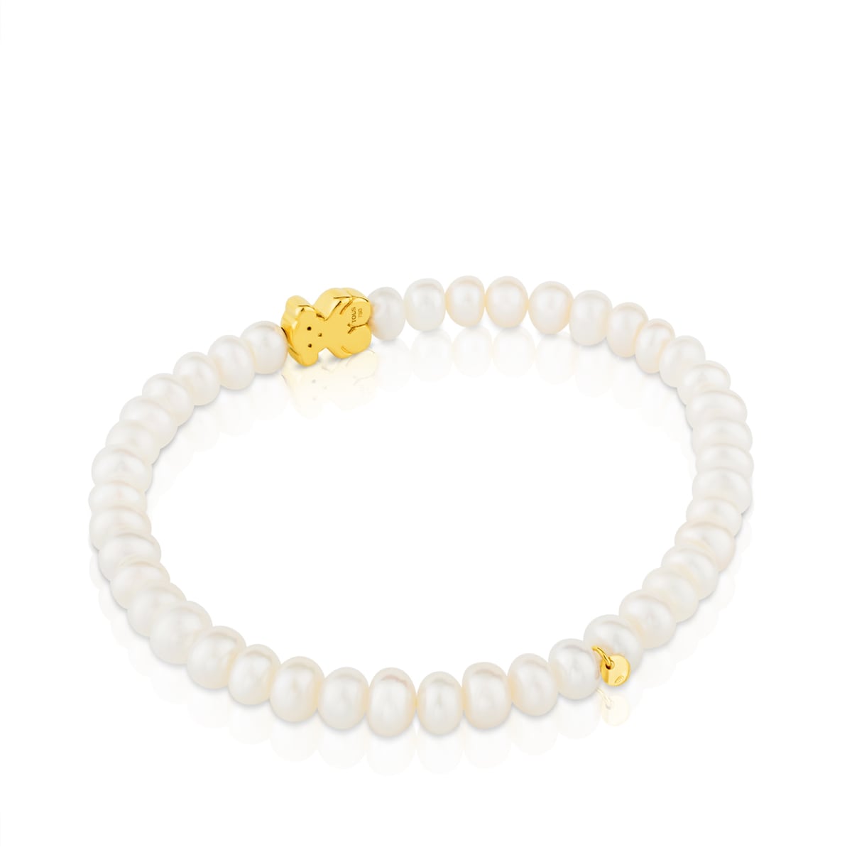Gold Sweet Dolls Bracelet with pearls and Bear motif