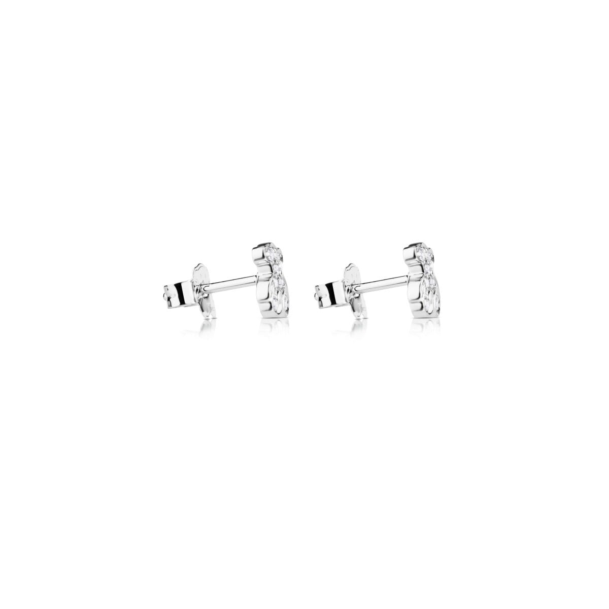White Gold TOUS Bear Earrings with Diamonds Bear motif