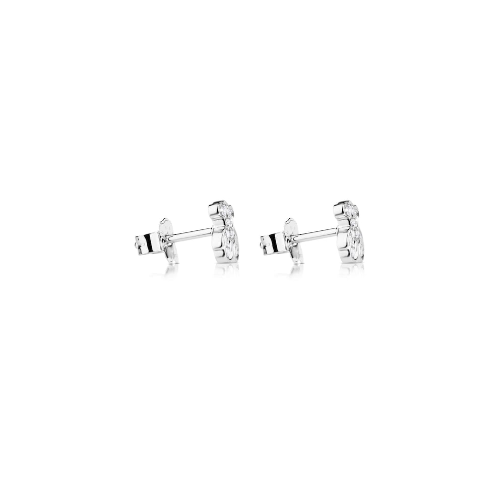 White Gold TOUS Bear Earrings with Diamonds Bear motif