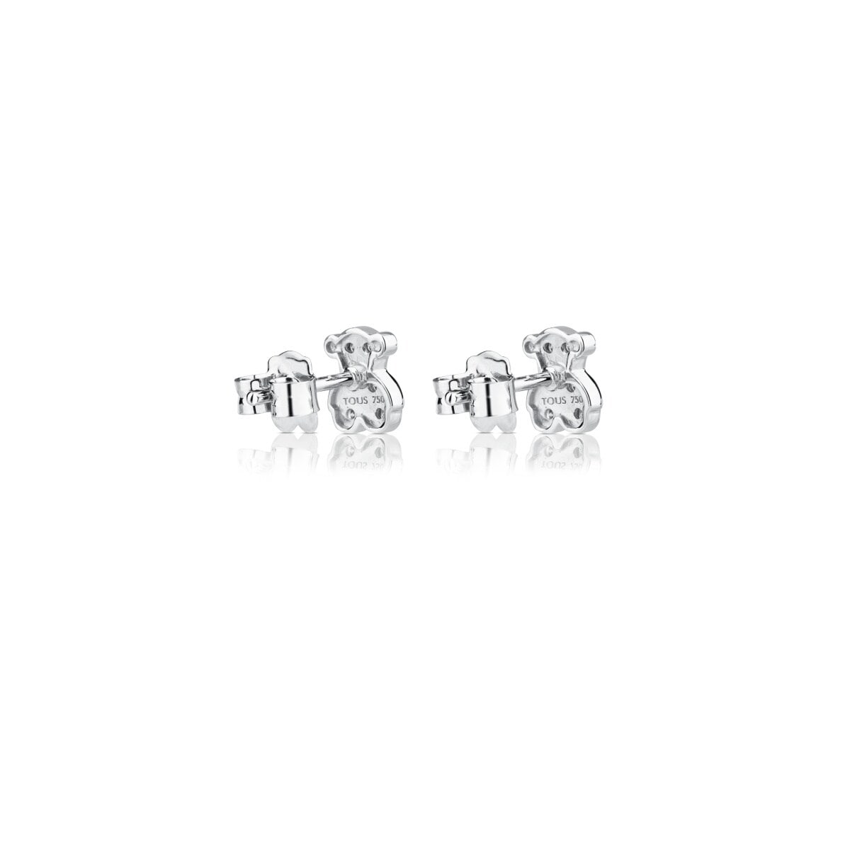 White Gold TOUS Bear Earrings with Diamonds Bear motif