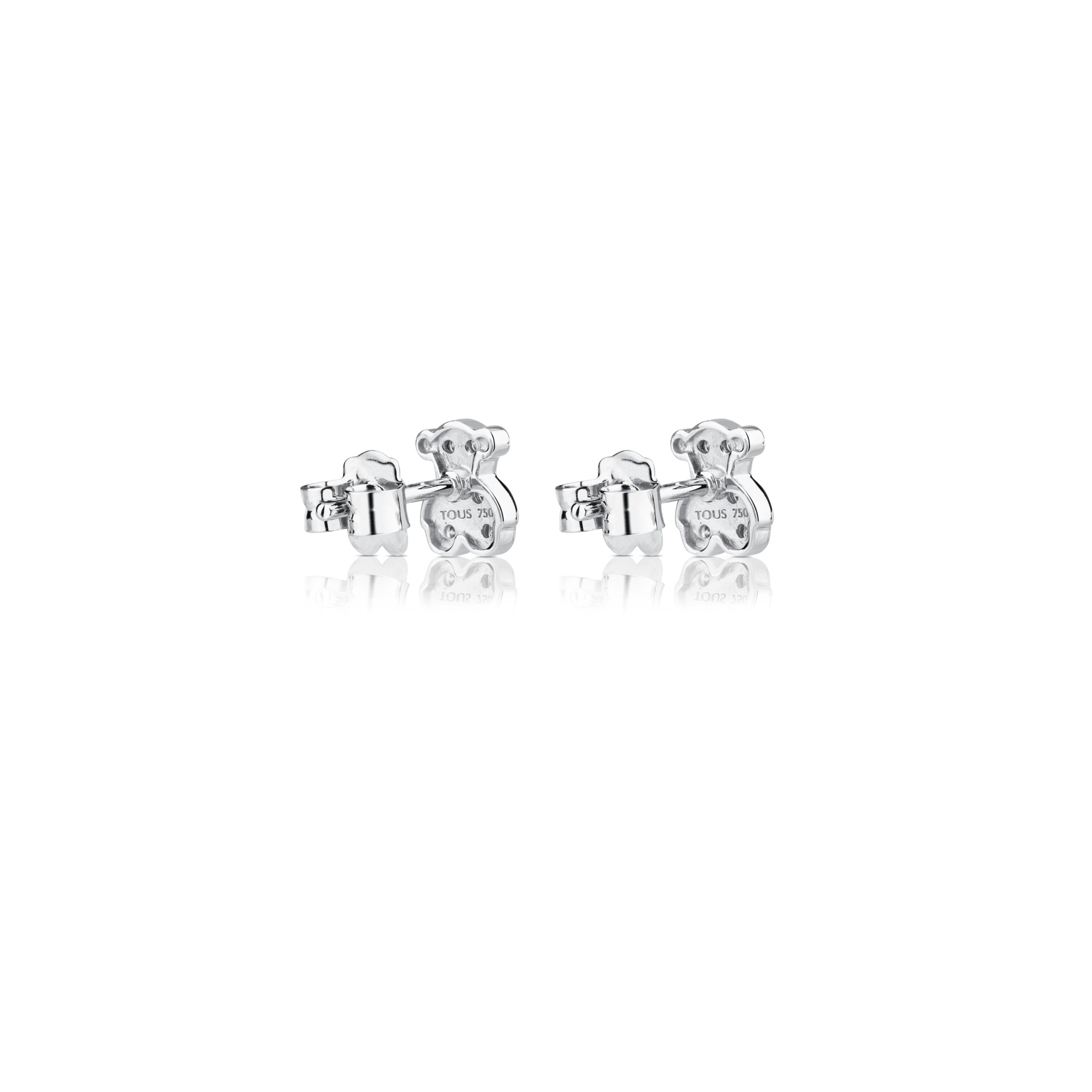 White Gold TOUS Bear Earrings with Diamonds Bear motif